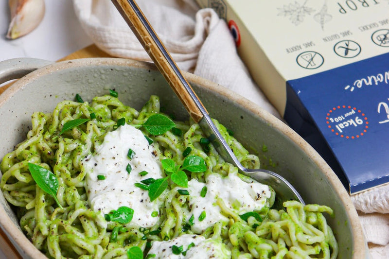 Spaghetti à la crème de courgette