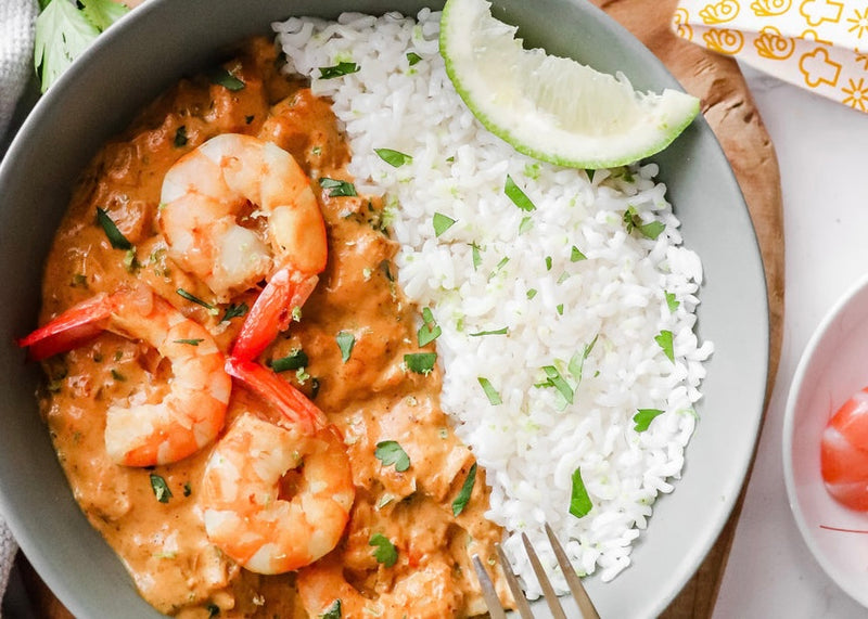 Curry coco crevettes