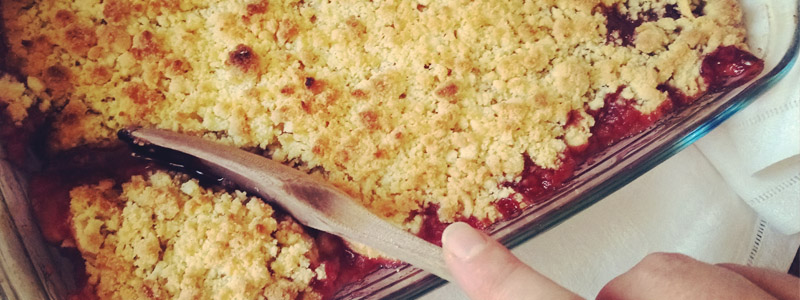 Crumble pomme et confiture