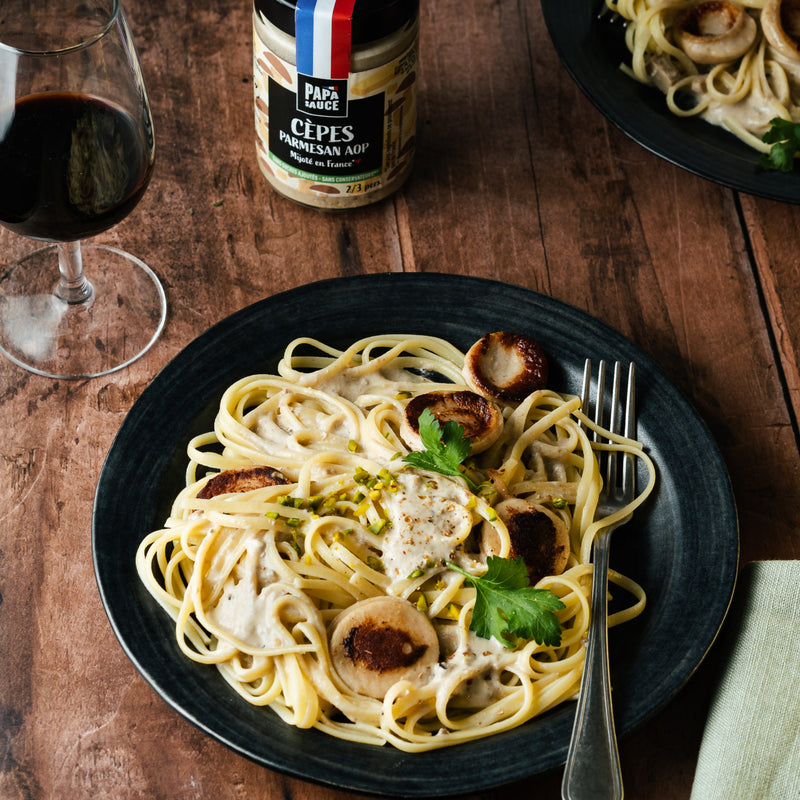 Linguine Boudin Blanc Cèpes Parmesan AOP