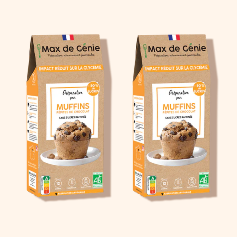 2 x Préparations muffins pépites choco IG Bas