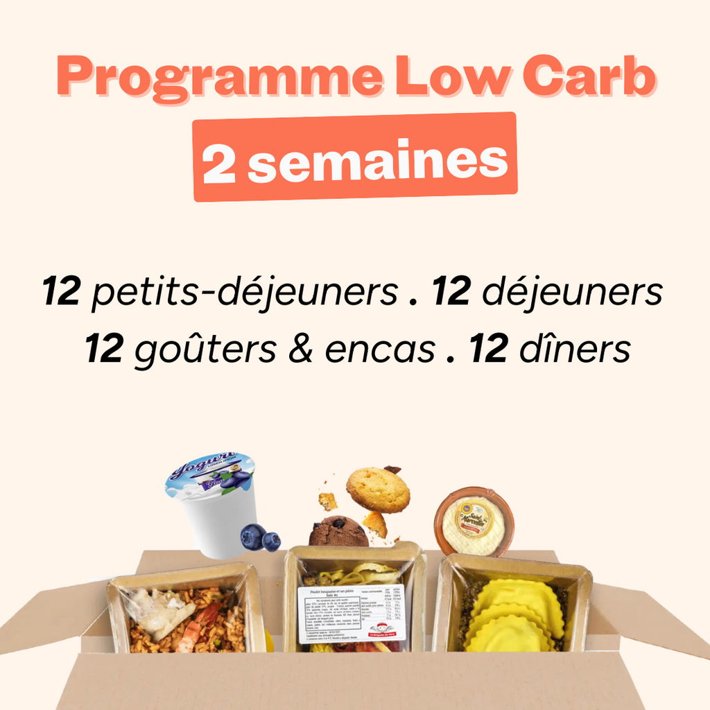 Formule Low Carb 12 plats avec petit-déjeuner & collations