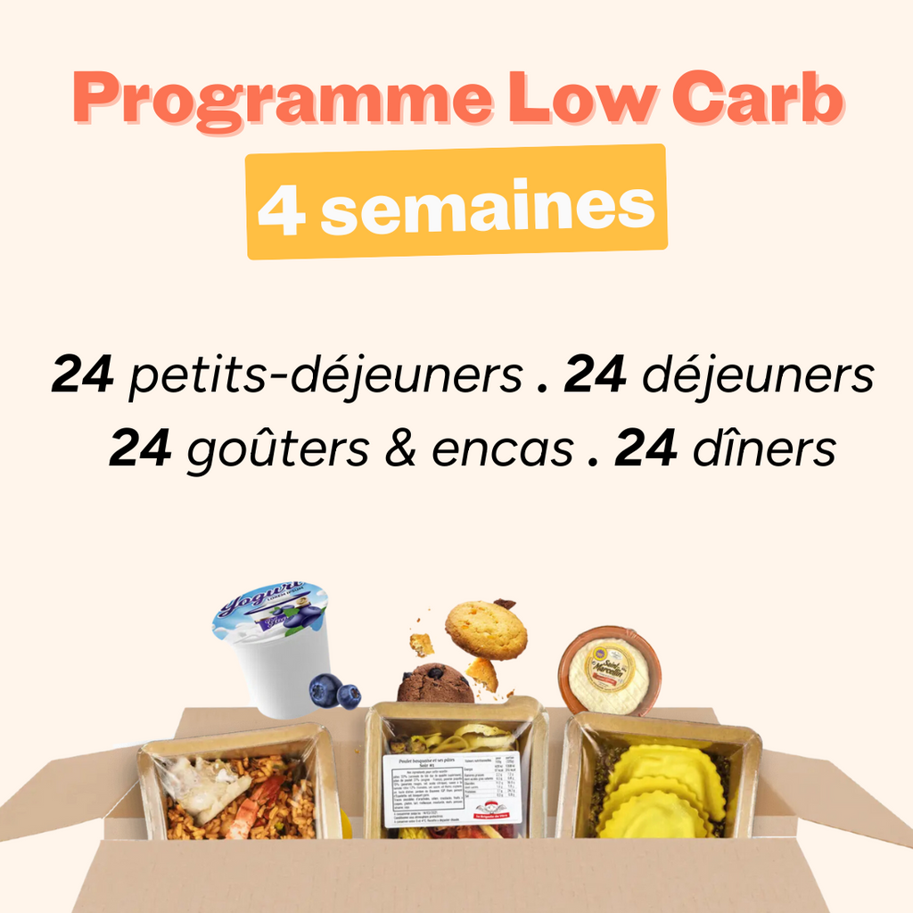 Formule Low Carb 12 plats avec petit-déjeuner & collations