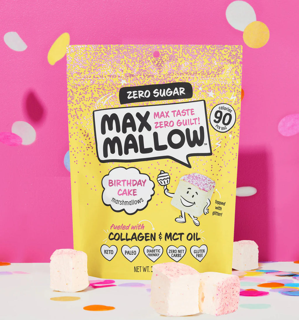 Marshmallows birthday cake