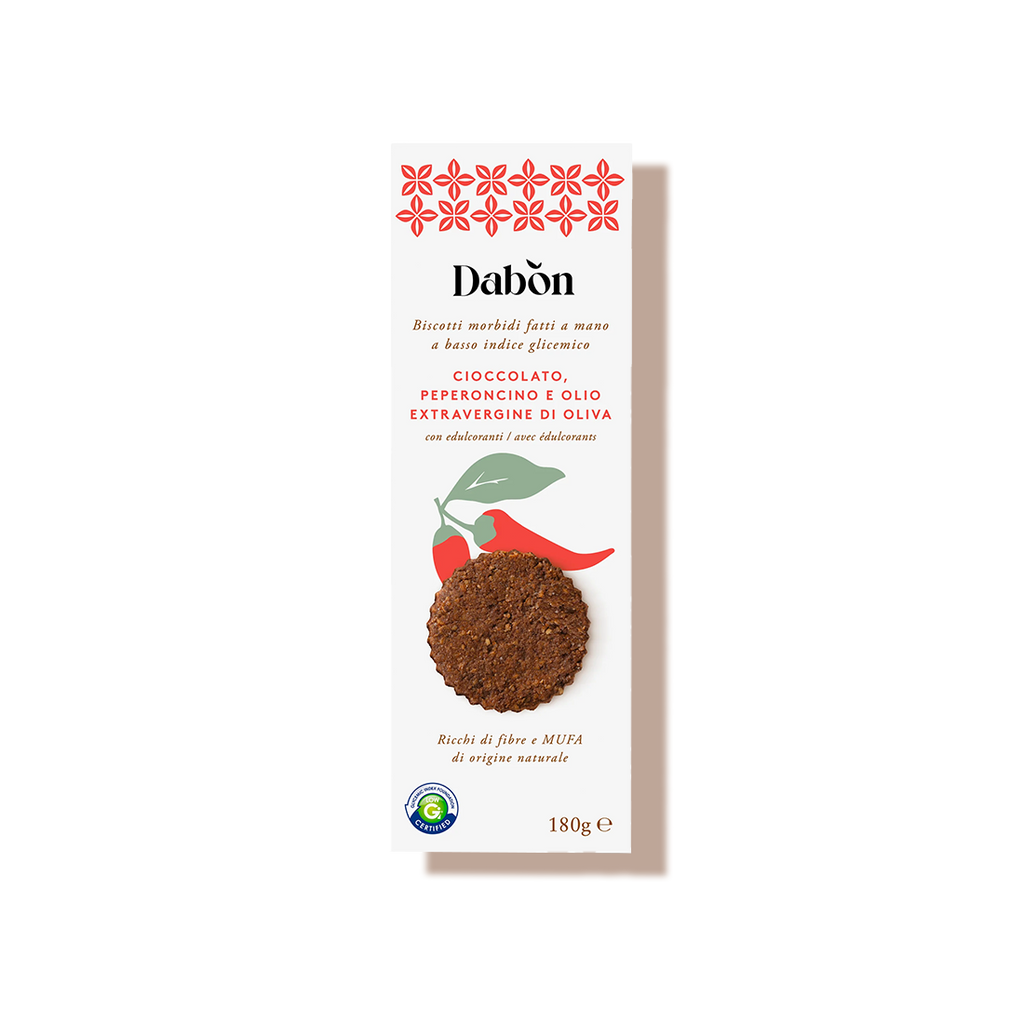 Biscuits au chocolat, piment et huile d'olive extra vierge 180g Dabon