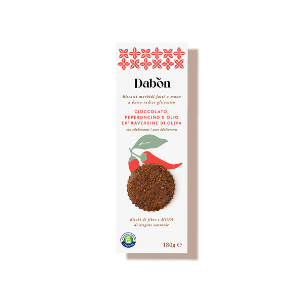 Biscuits au chocolat, piment et huile d'olive extra vierge 180g Dabon