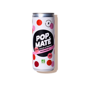 Boisson énergisante framboise pop maté