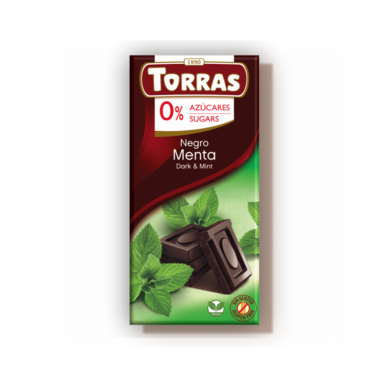 Chocolat noir à la menthe 75g Torras