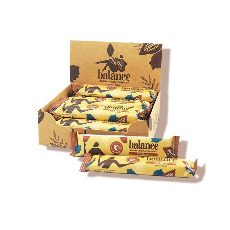 Boîte de 20 barres chocolat au lait praliné - Balance