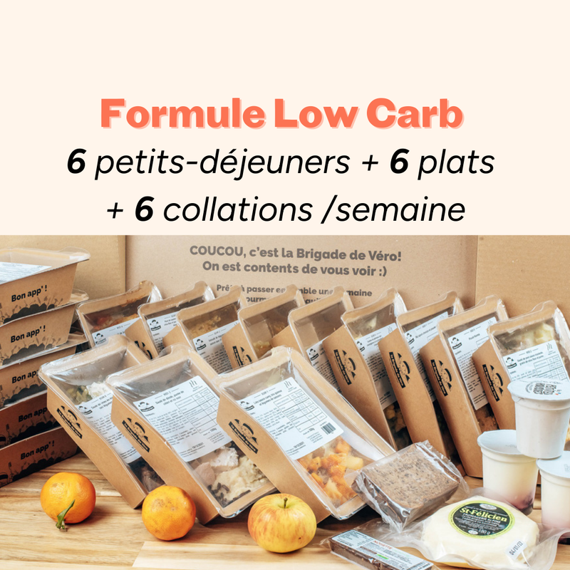 Formule Low Carb 6 plats avec petit-déjeuner & collations