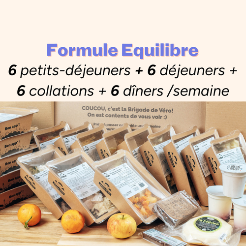 Formule Équilibre 12 plats avec petit-déjeuner & collations