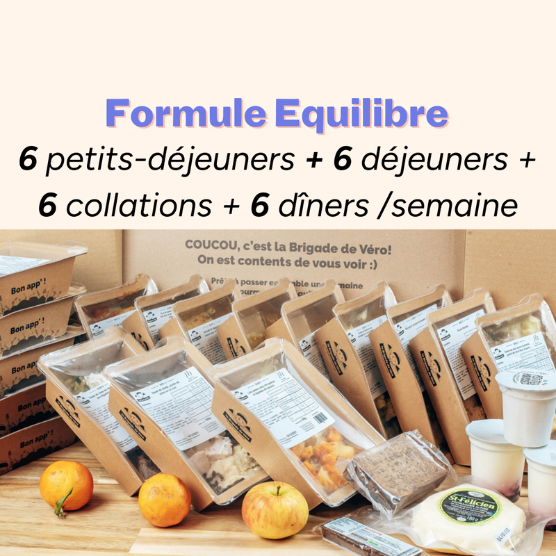 Formule Équilibre 12 plats avec petit-déjeuner & collations