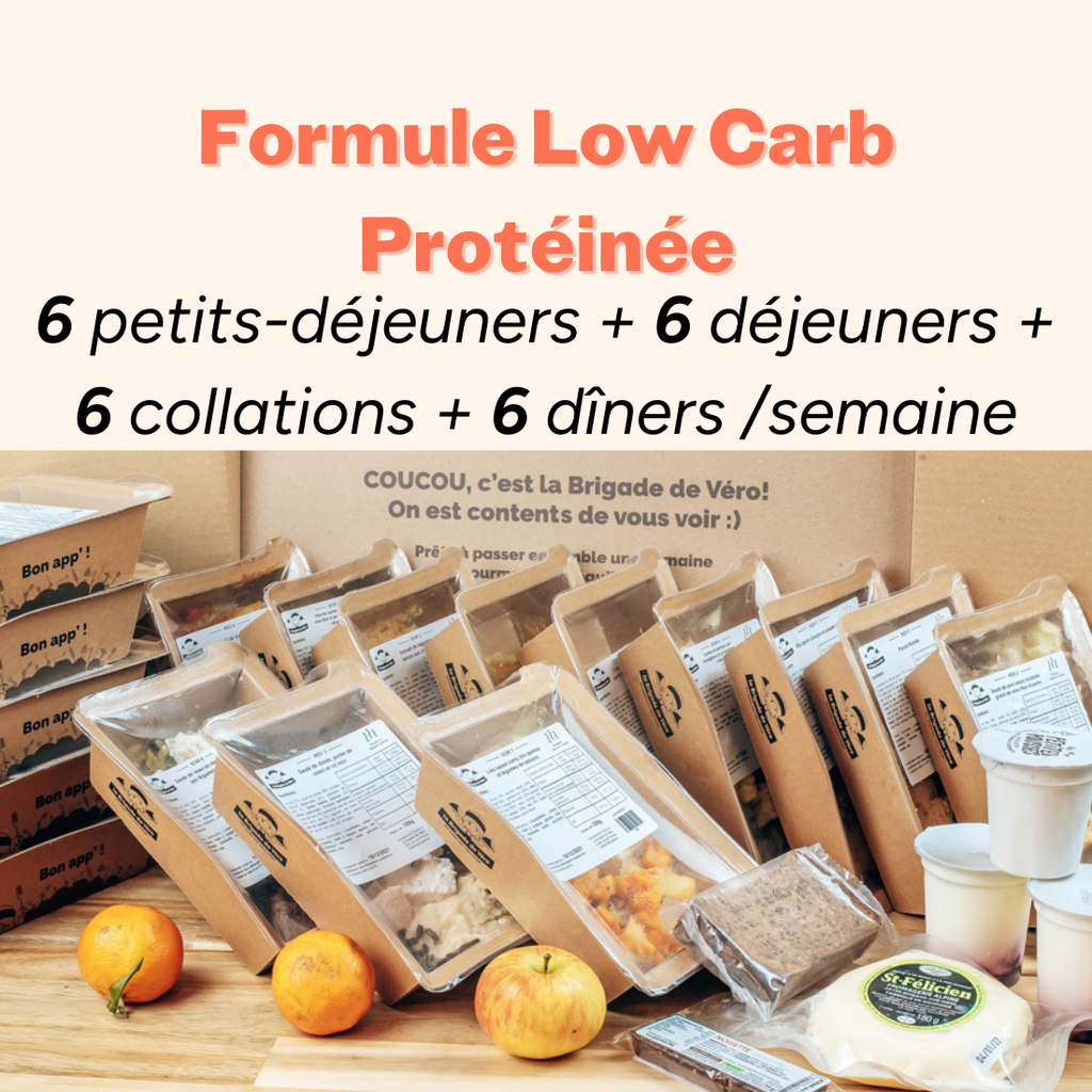 Formule Low Carb Protéinée 12 plats avec petit-déjeuner & collations