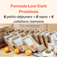 Formule Low Carb Protéinée 6 plats avec petit-déjeuner & collations