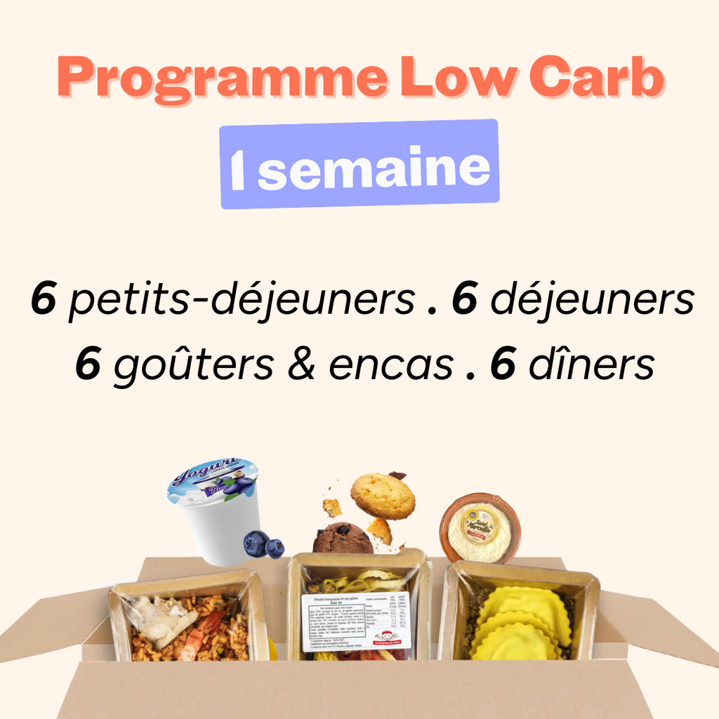 Formule Low Carb 12 plats avec petit-déjeuner & collations