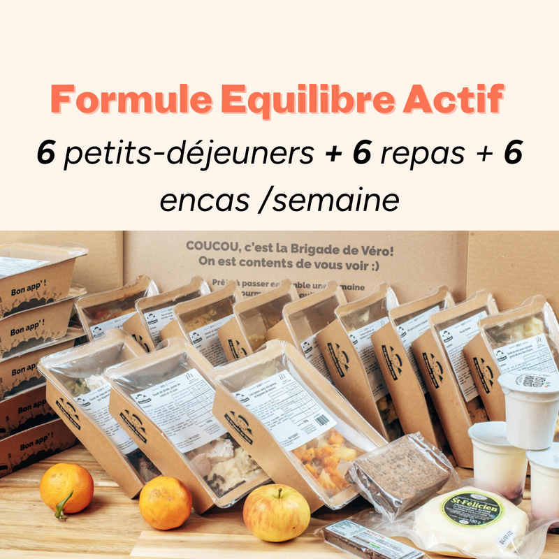 Formule Équilibre Actif 6 plats avec petit-déjeuner & collations