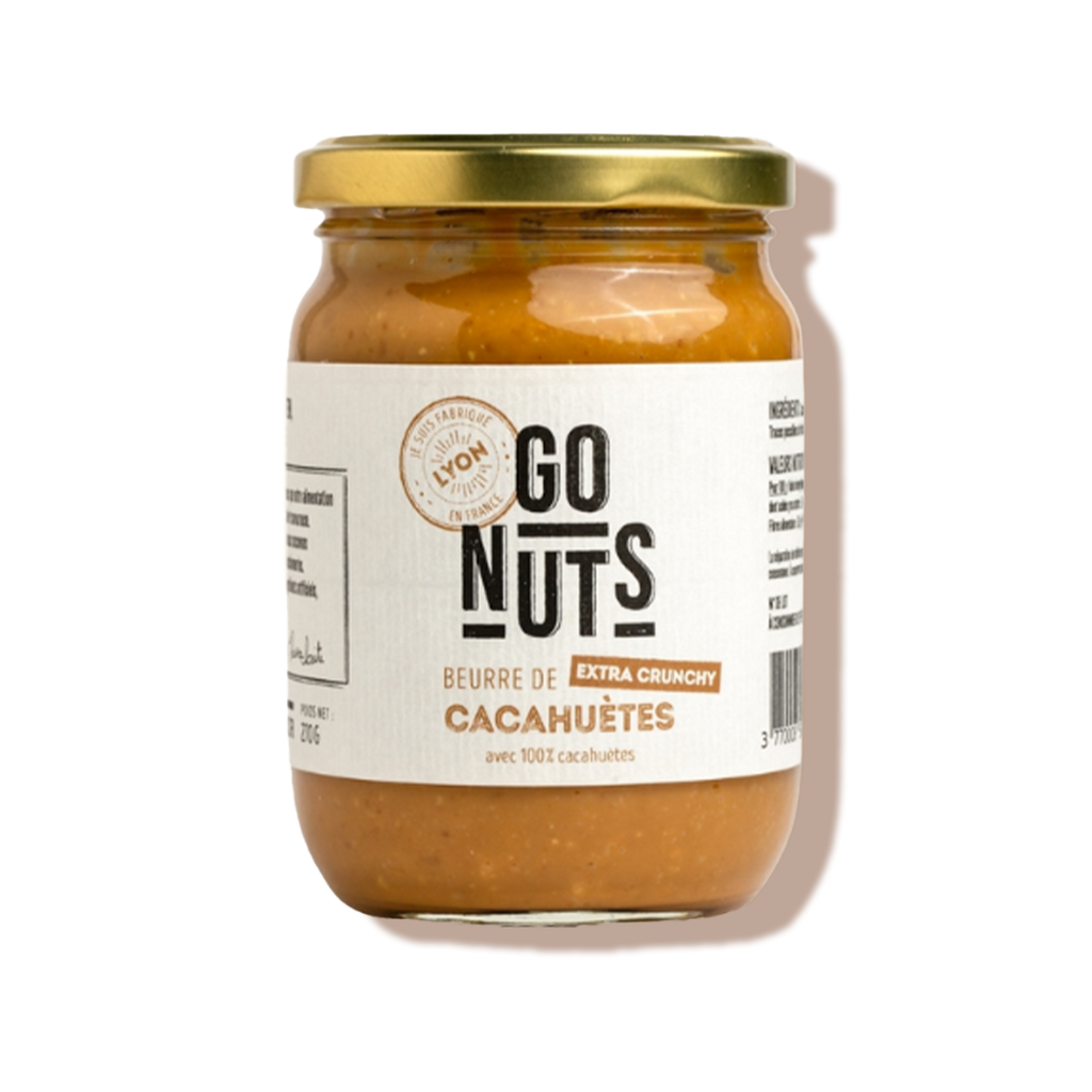 Beurre de cacahuètes crunchy bio - Go Nuts