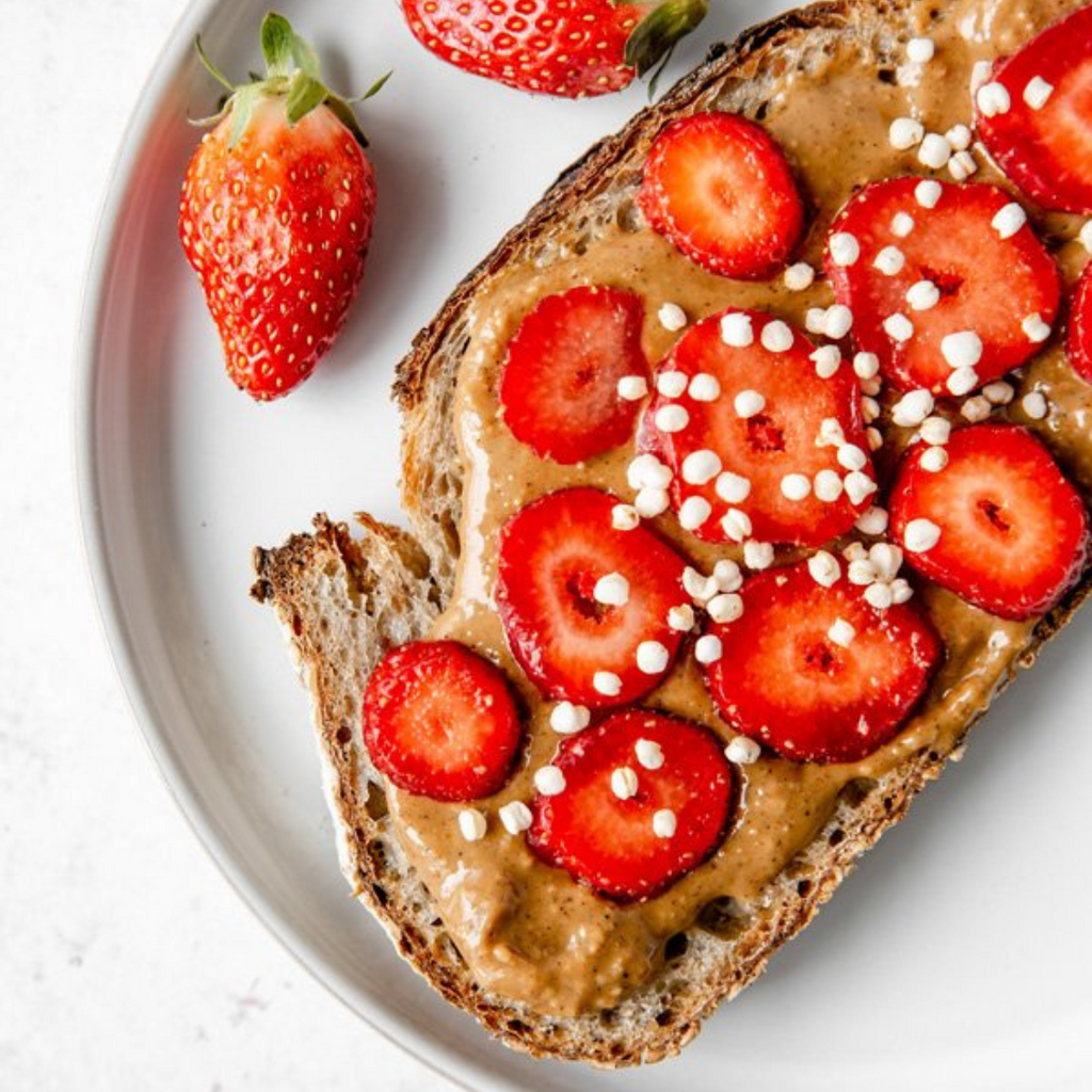 Tartine au beurre de cacahuètes nature bio