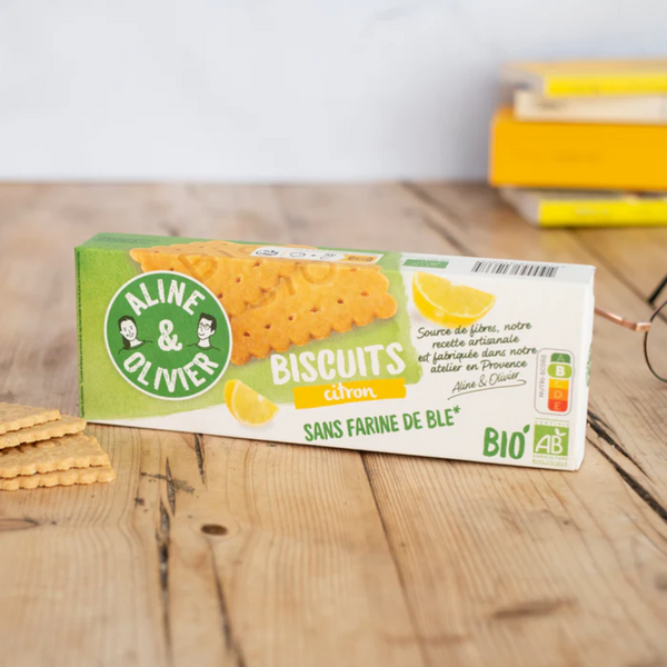 Photo contexte 2 biscuits au citron