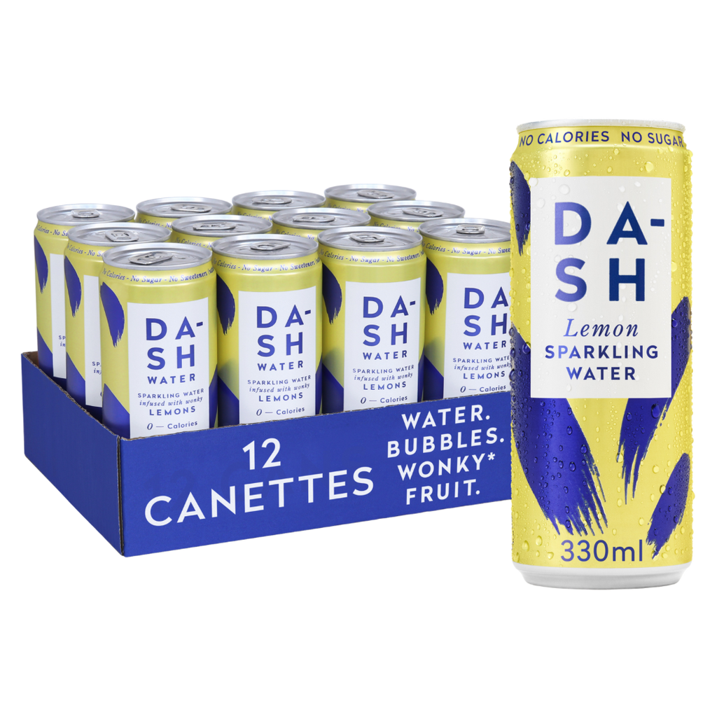 Dash water 12 canettes citron