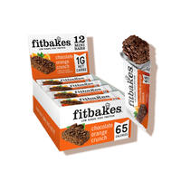 Boîte de barre chocolat orange 12x19g - Fitbakes