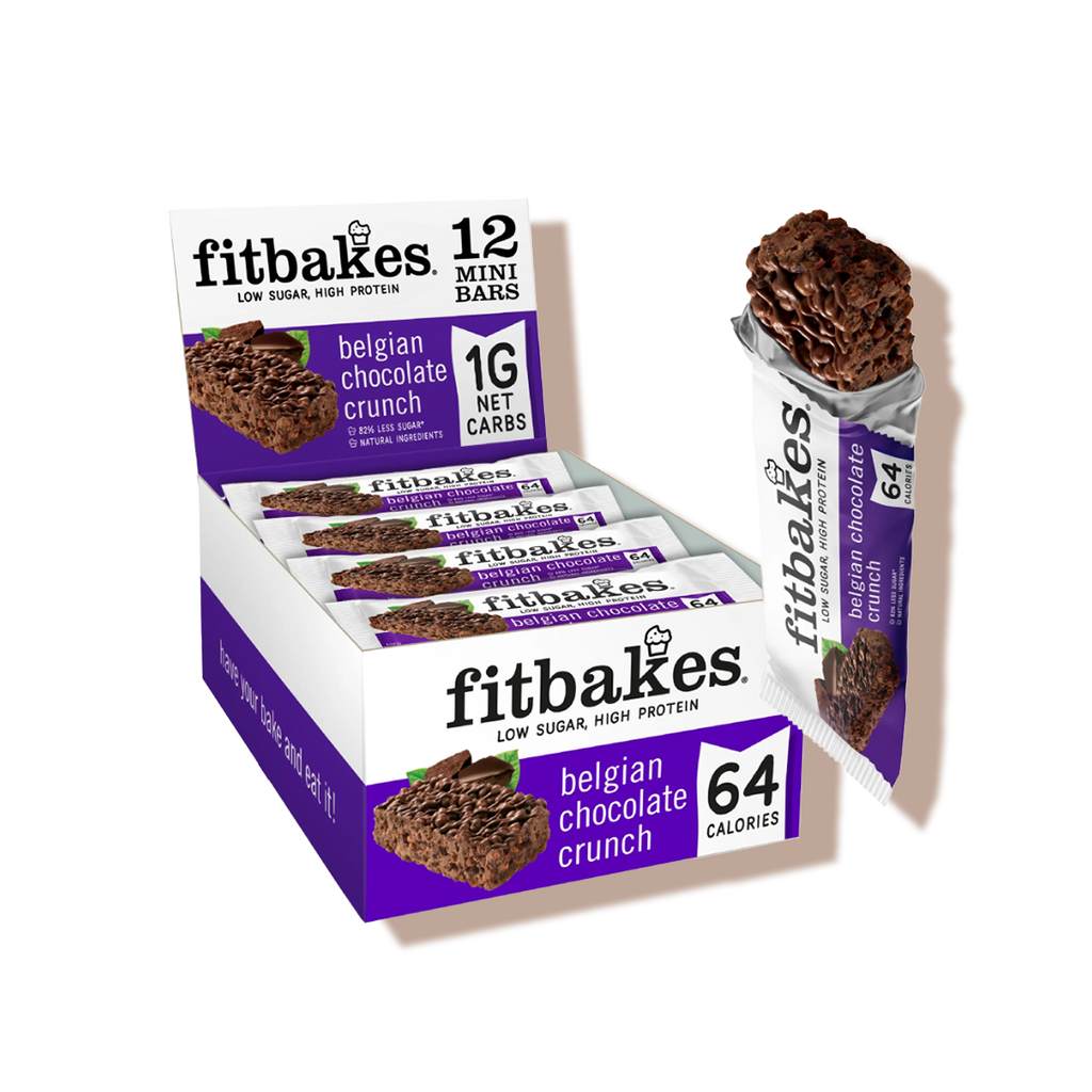 Boîte de barre de chocolat belge crunch 12x19g - Fitbakes