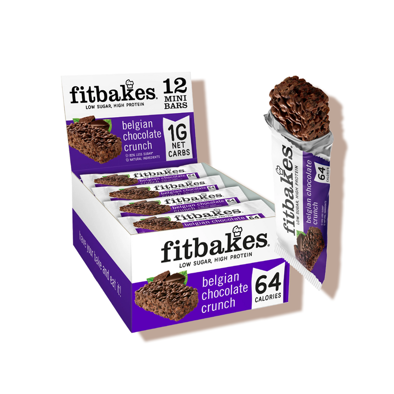 Boîte de barre de chocolat belge crunch 12x19g - Fitbakes