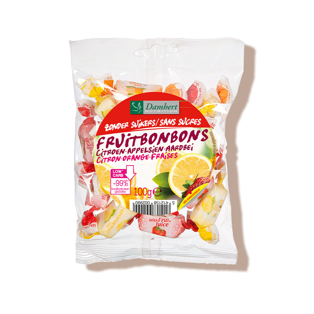 Bonbons tendres aux fruits sans sucre