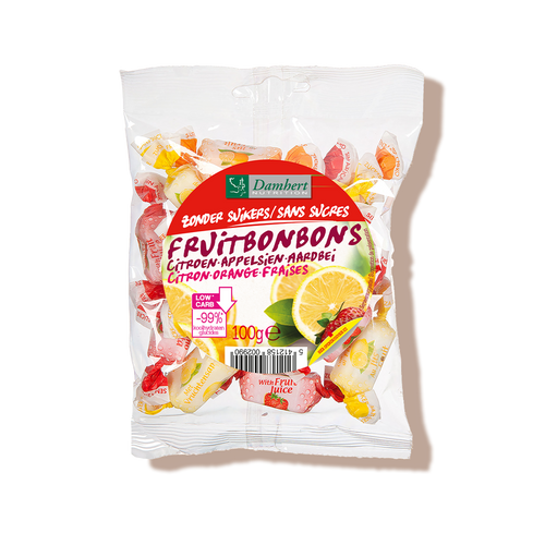 Bonbons tendres aux fruits sans sucre