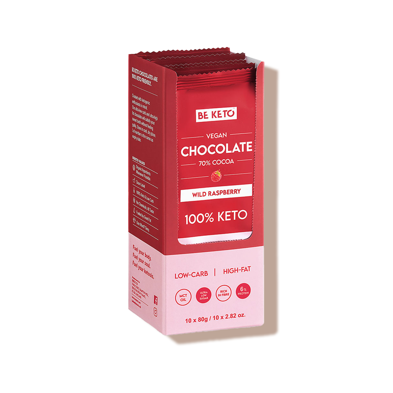 Chocolat keto à la framboise + MCT be keto