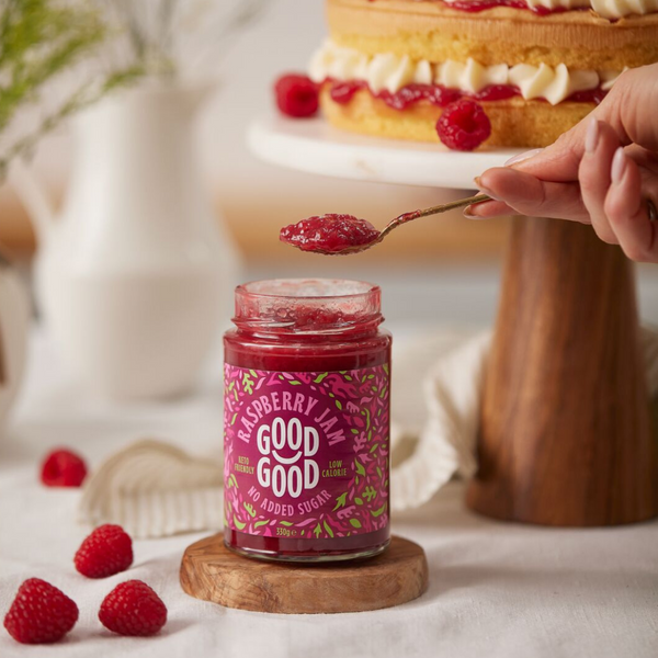 Gâteau à la confiture de framboises sans sucre 