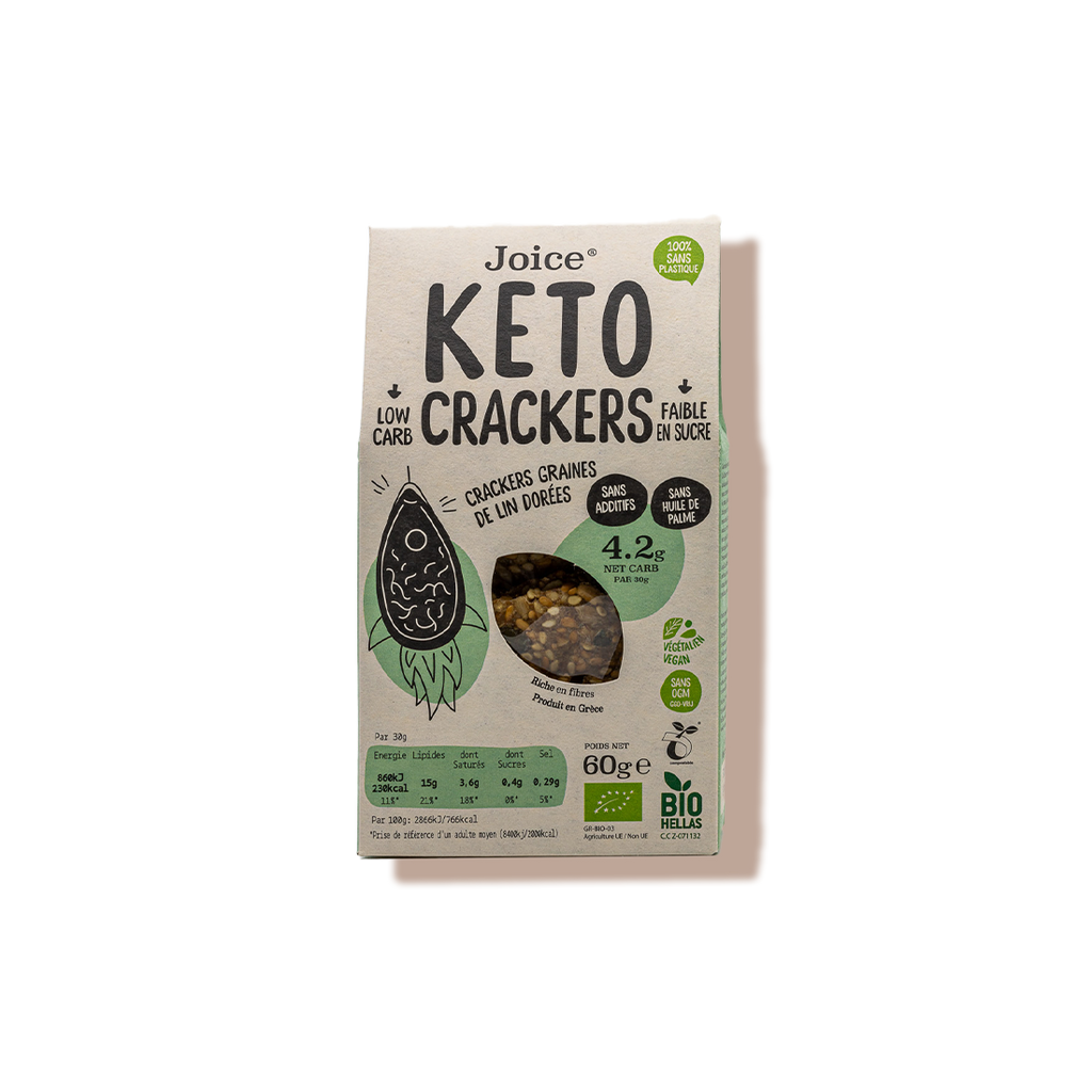 Crackers keto au lin doré bio