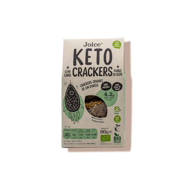 Crackers keto au lin doré bio