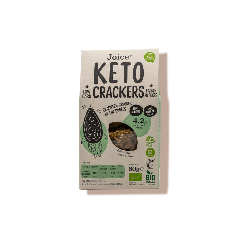 Crackers keto au lin doré bio