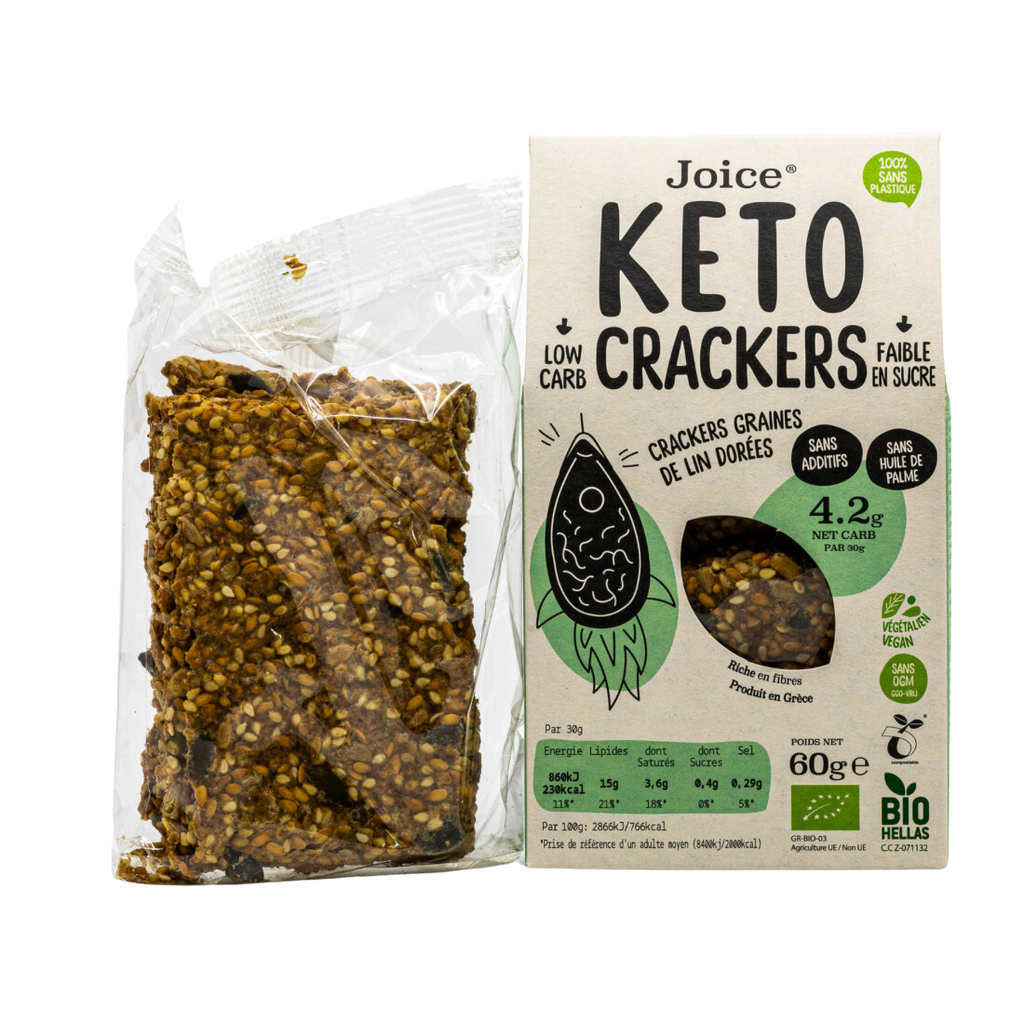 Crackers keto au lin doré bio