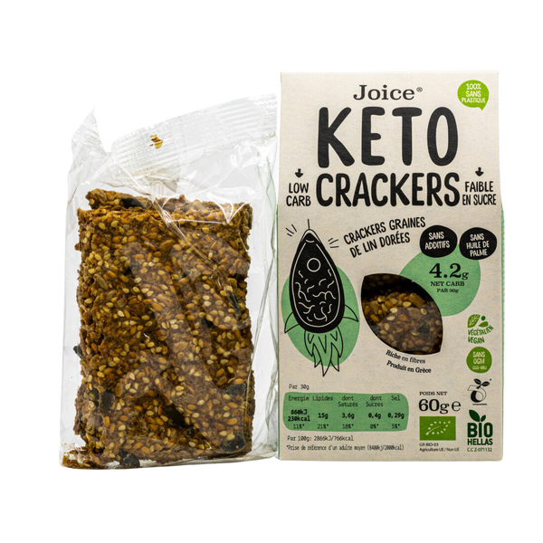 Crackers keto au lin doré bio