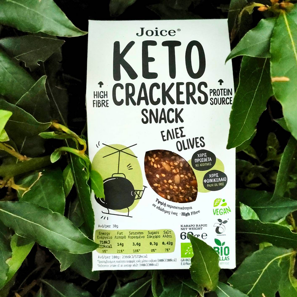 Crackers keto aux olives