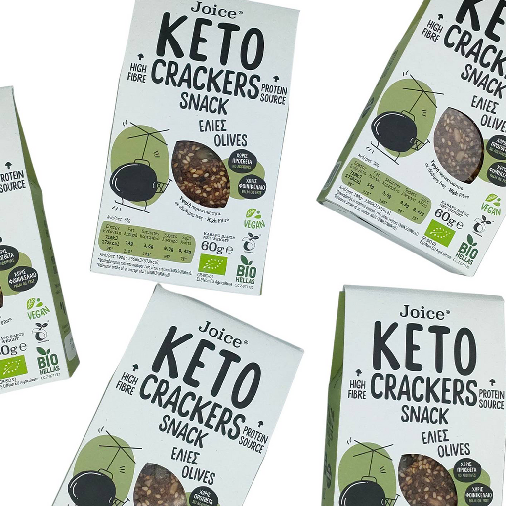 Crackers keto aux olives