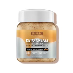 Crème Keto aux noix de pécan, caramel salé et huile MCT