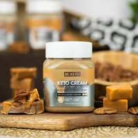 Crème Keto aux noix de pécan, caramel salé et huile MCT