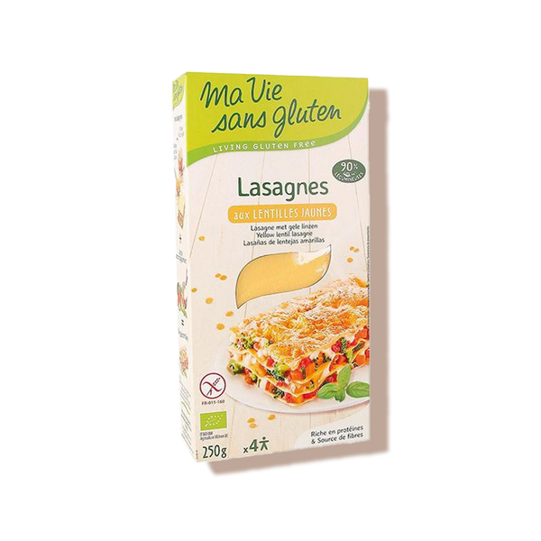 Feuilles de lasagnes aux lentilles jaunes