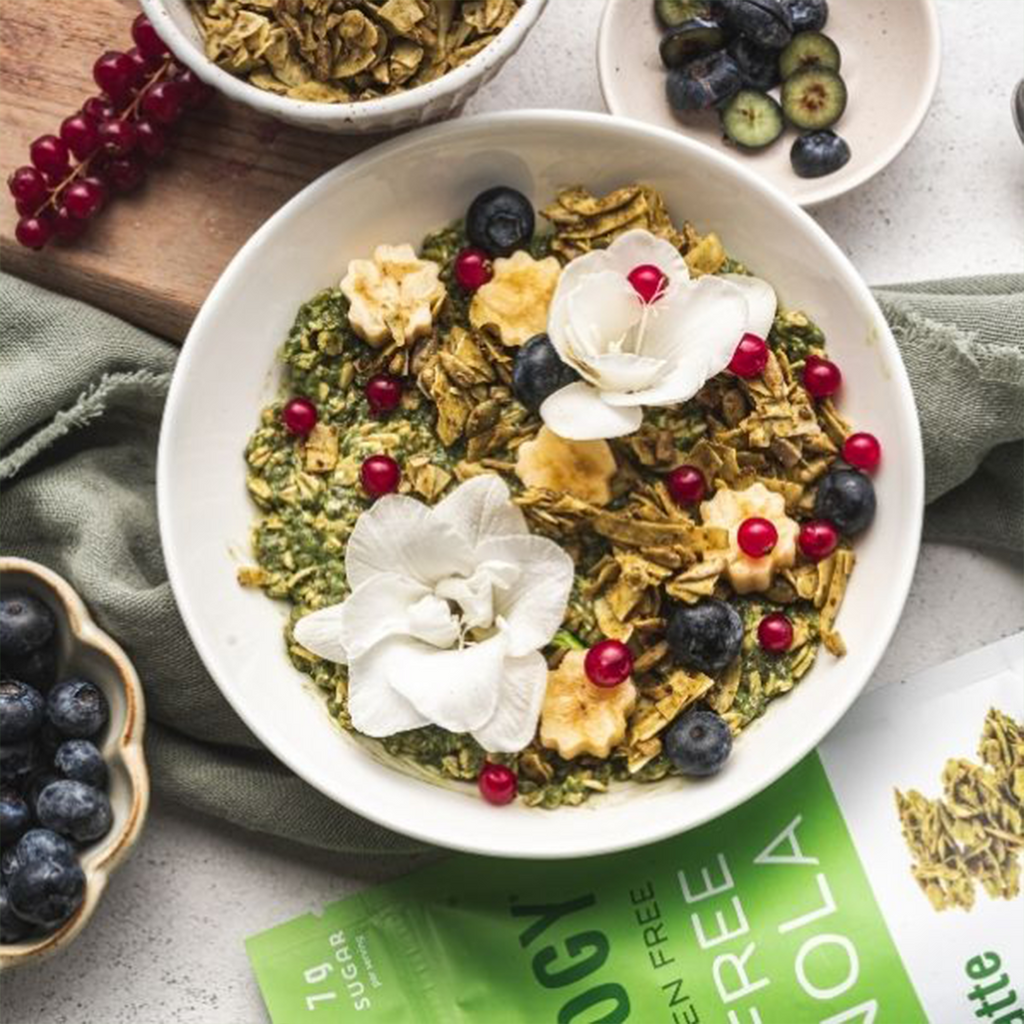 Granola bio au matcha latte