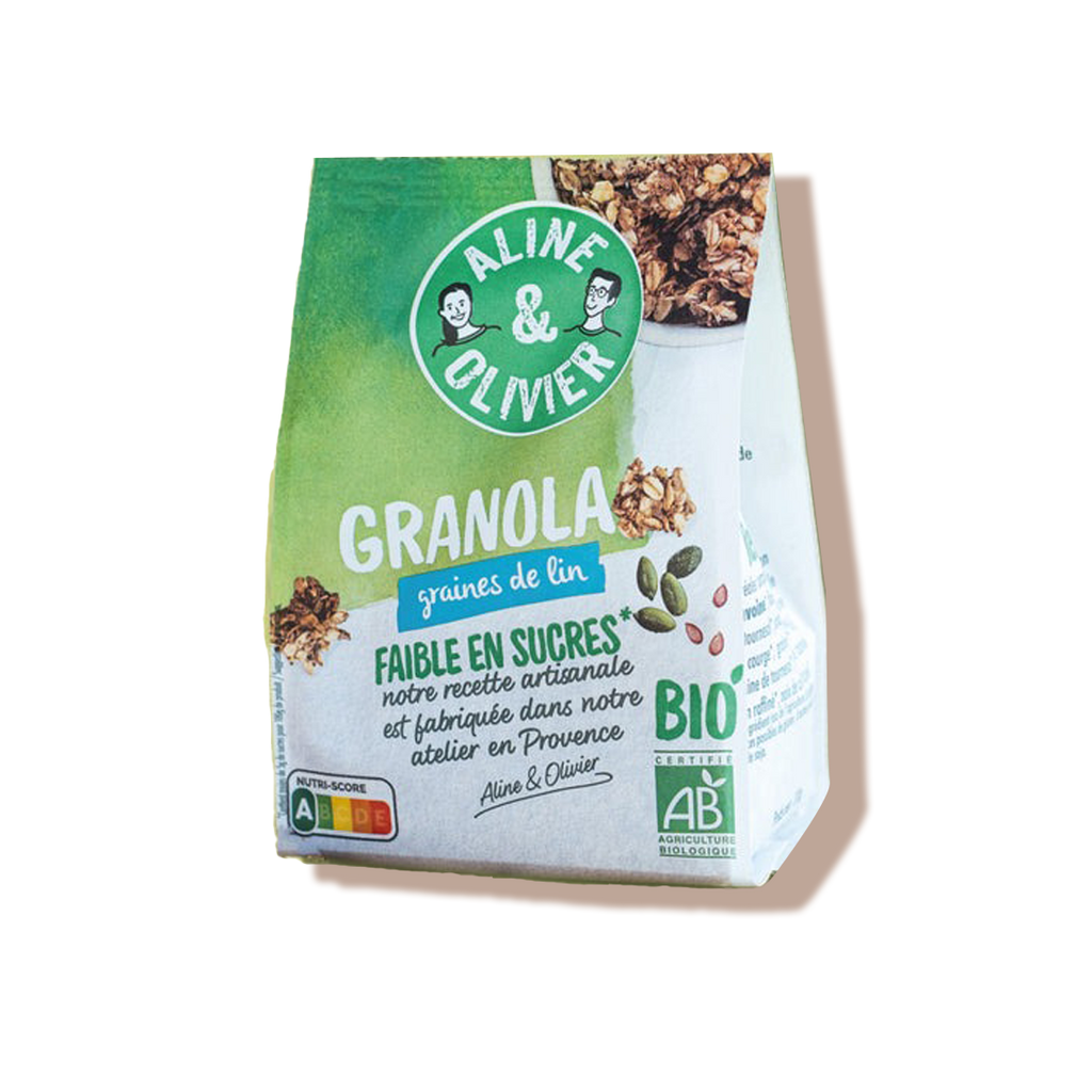 Aline & Olivier granola graines de lin et courge