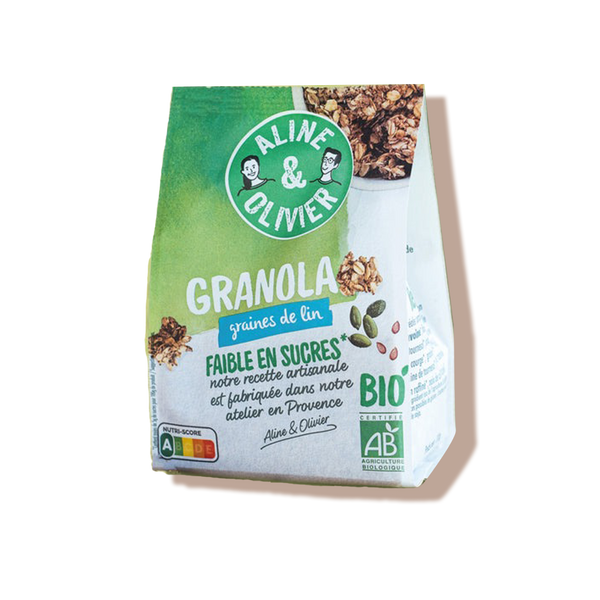 Aline & Olivier granola graines de lin et courge