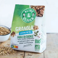 Image contexte granola aux graines de lin