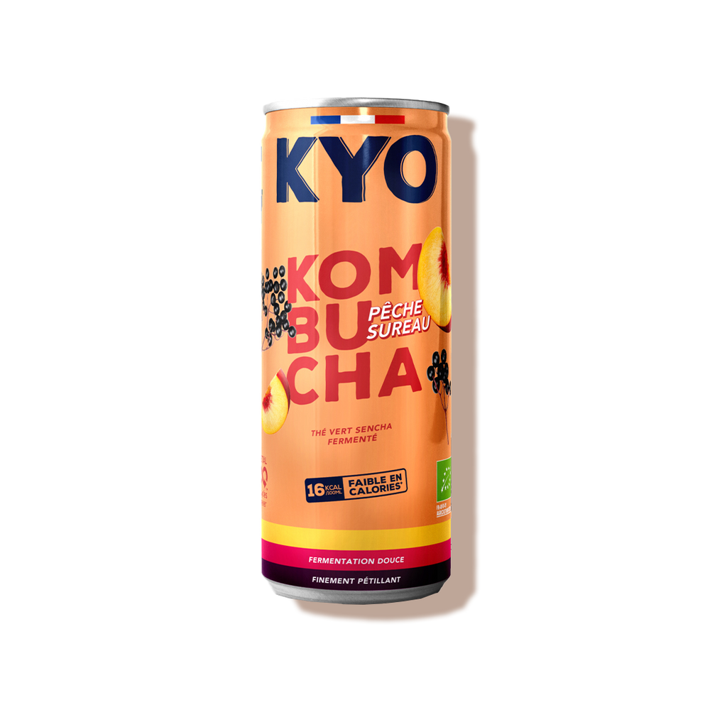 kombucha pêche Kyo kombucha