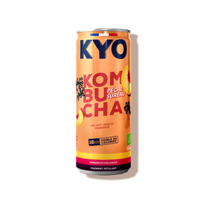 kombucha pêche Kyo kombucha