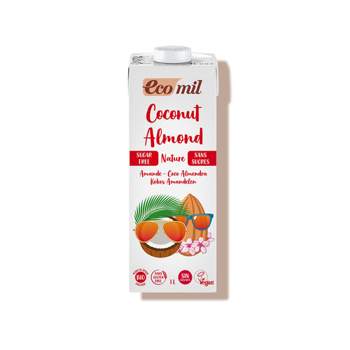 Lait coco amandes nature sans sucres - Ecomil