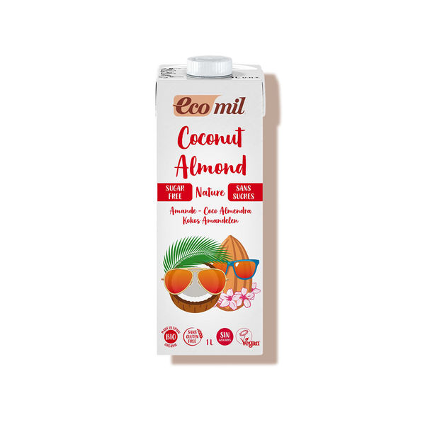 Lait coco amandes nature sans sucres - Ecomil