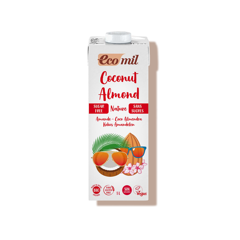 Lait coco amandes nature sans sucres - Ecomil